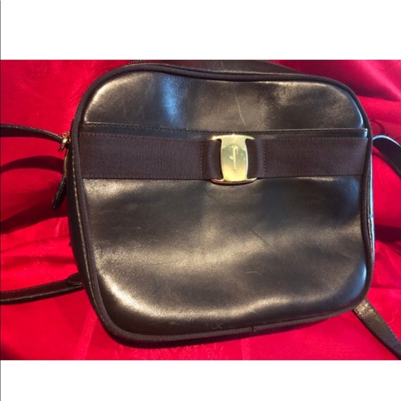 Ferragamo Brown Leather Shoulder Bag Crossbody - Picture 2 of 8